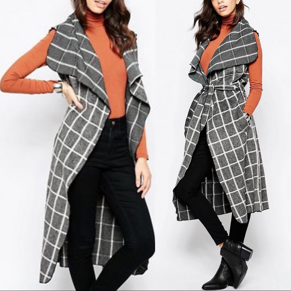 ASOS Midi Wrap Vest with Waist Tie